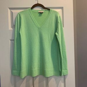 NWOT Roxie & Chloe Green Shimmer Cashmere Sweater sz S